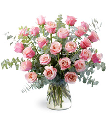 Luxurious Pink Roses Delightfull Bouquet