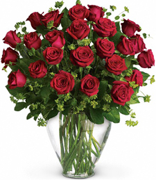 Two dozen fresh red roses