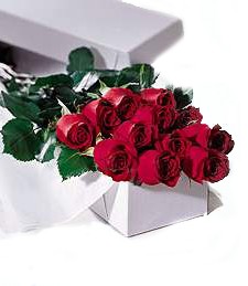 One Dozen Florist Delivered Roses in a Box