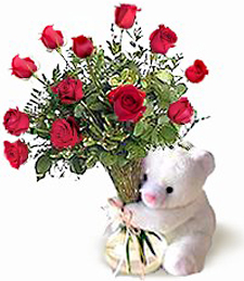 Bear with Roses