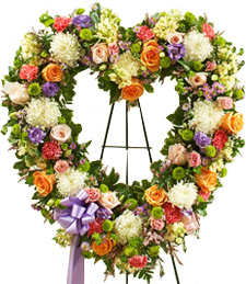 An Open Heart of Love Sympathy Wreath