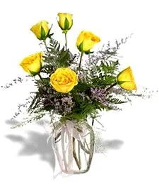 6 Yellow Roses Delightfull Bouquet