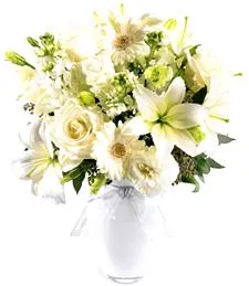 All-White Full Blossom Floral Bouquet