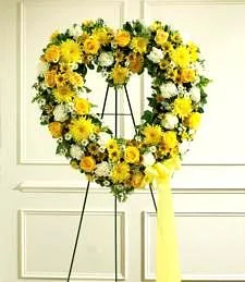 Yellow Rose Sympathy Wreath