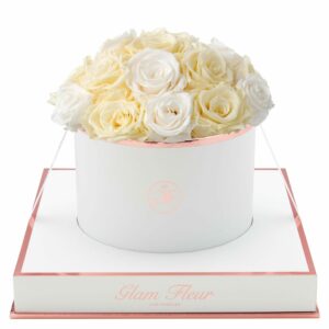 Ivory and Creme Long Lasting Preserved Roses | Glam Fleur