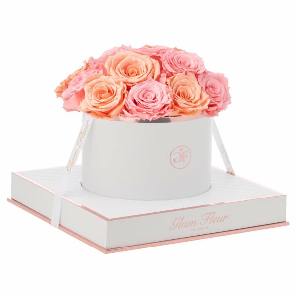 Light Pink and Peach Luxury Rose Arrangement | Glam Fleur