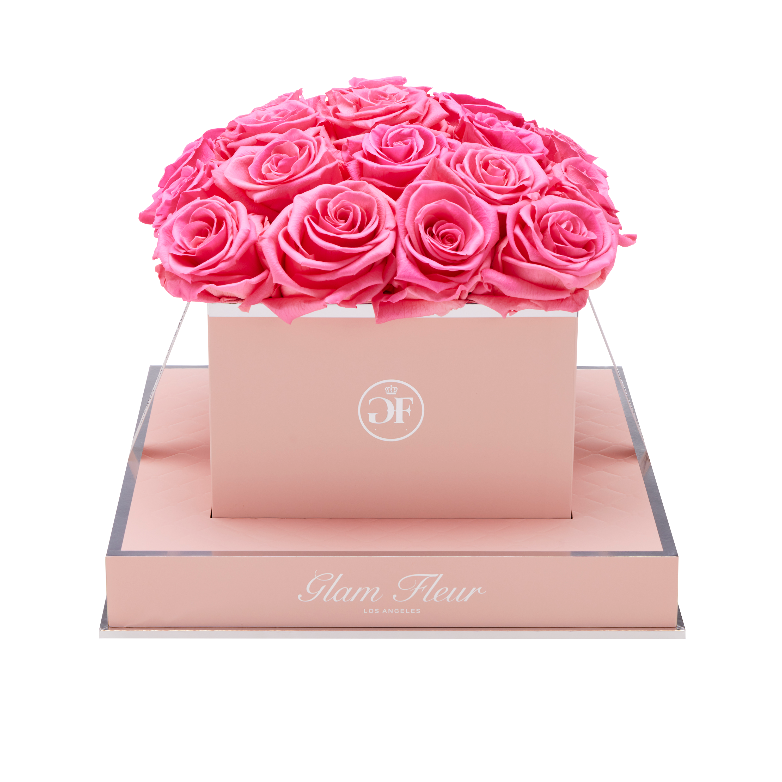 Rosé Square Pretty in Pink Preserved Rose - Glam Fleur