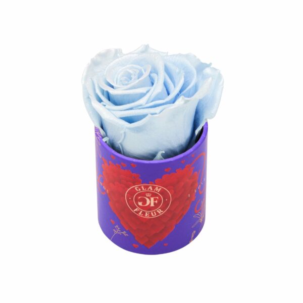Glow Baby Blue Long Lasting Rose in Uno Box