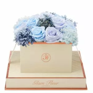 Montagé Square Blue Lavender Fusion Preserved Flowers | Glam Fleur