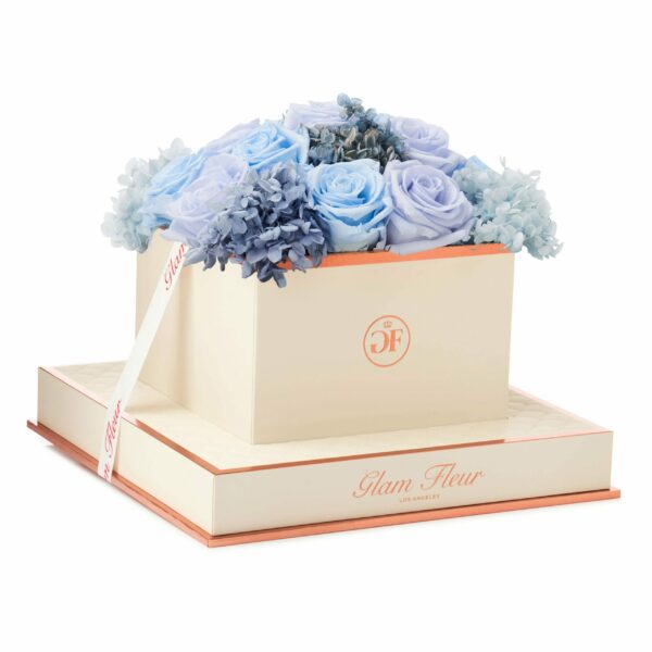 Montagé Square Blue Lavender Fusion Preserved Flowers | Glam Fleur