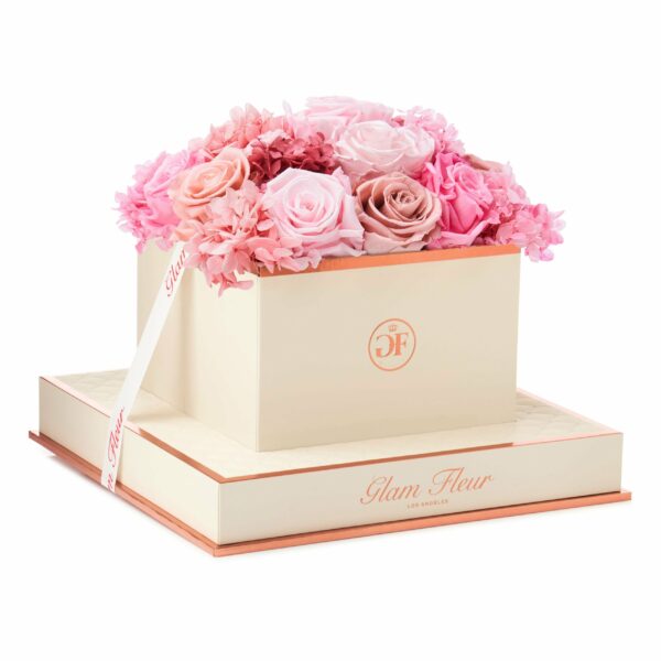 Montagé Square Pink Fusion Preserved Flowers | Glam Fleur