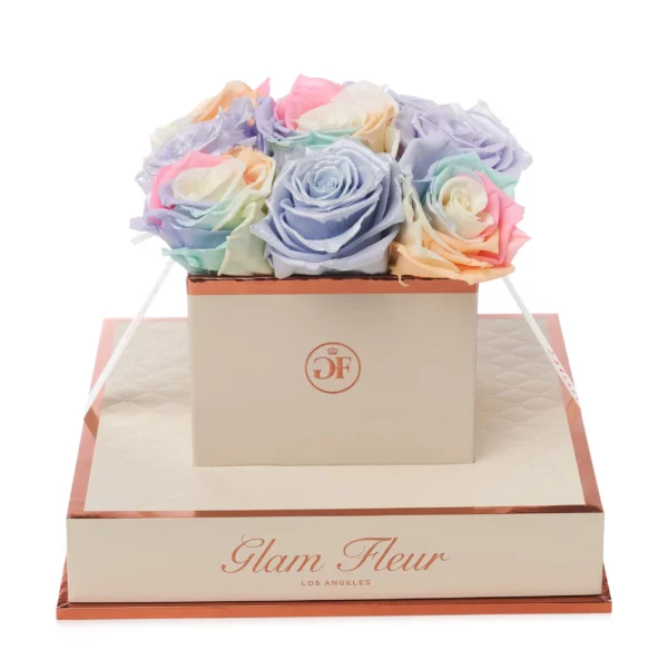 Candy Rainbow and Glow Lavender Rose Box