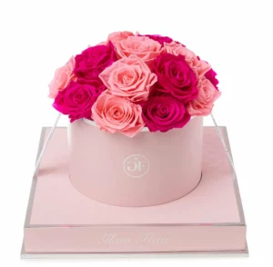 Fuchsia and Light Pink Luxury Rose Arrangements