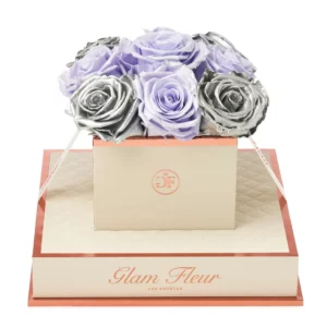 Glow Lavender and Metallic Silver Luxury Roses