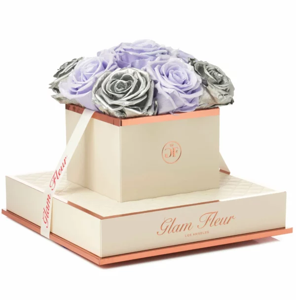 Glow Lavender and Metallic Silver Luxury Roses