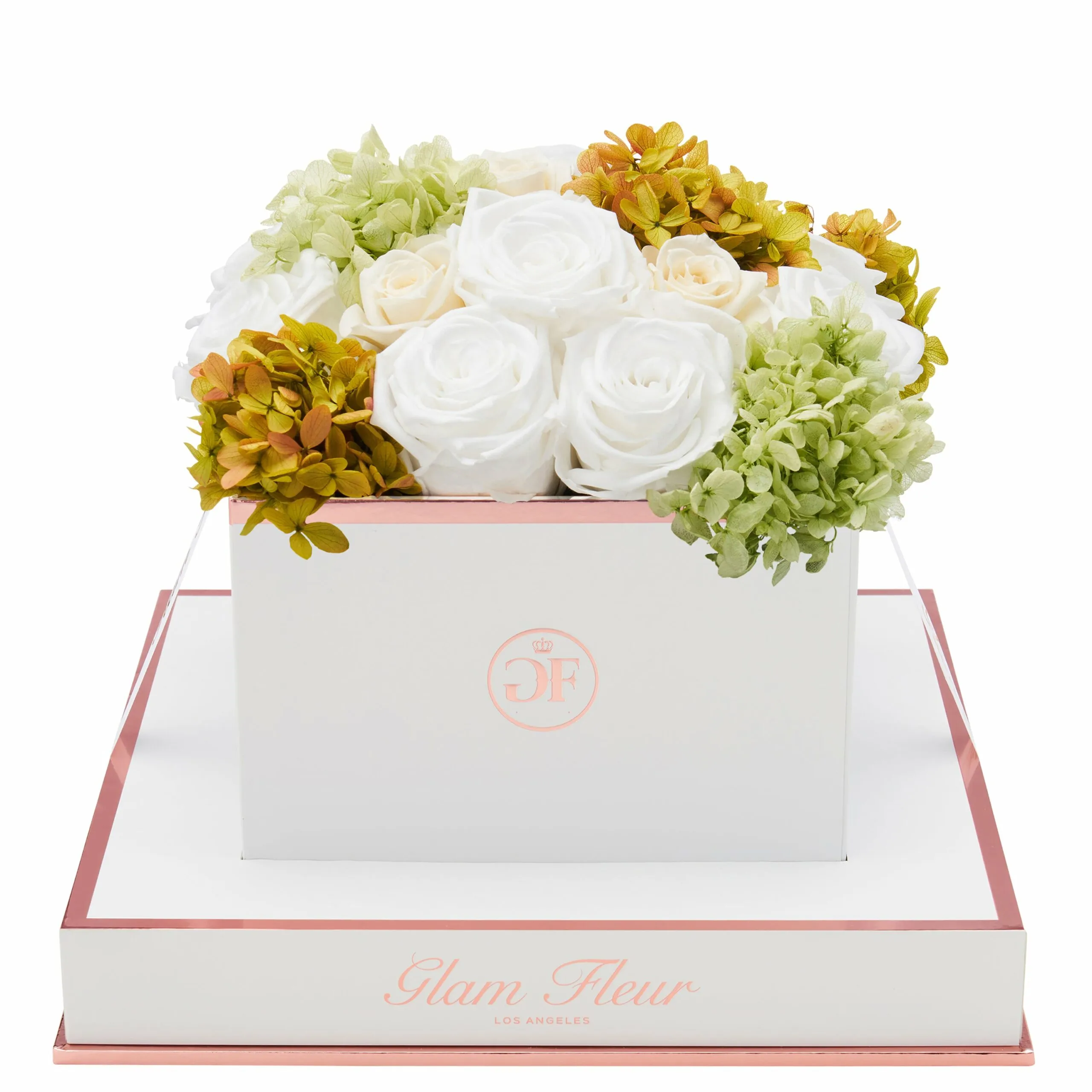 White Oregano Fusion Preserved Rose Bouquet